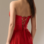 Rochie din Tulle de Matase Peliculizat cu Fronseu Suprapus
