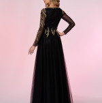 Rochie neagra ornata cu dantela