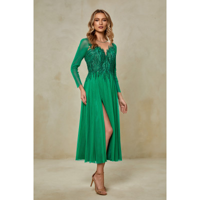 Rochie midi cu slit