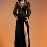 Rochie de seara cu corset semi transparent