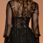 Rochie de seara cu corset semi transparent