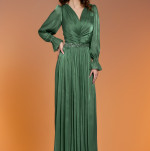 Rochie lunga voal creponat