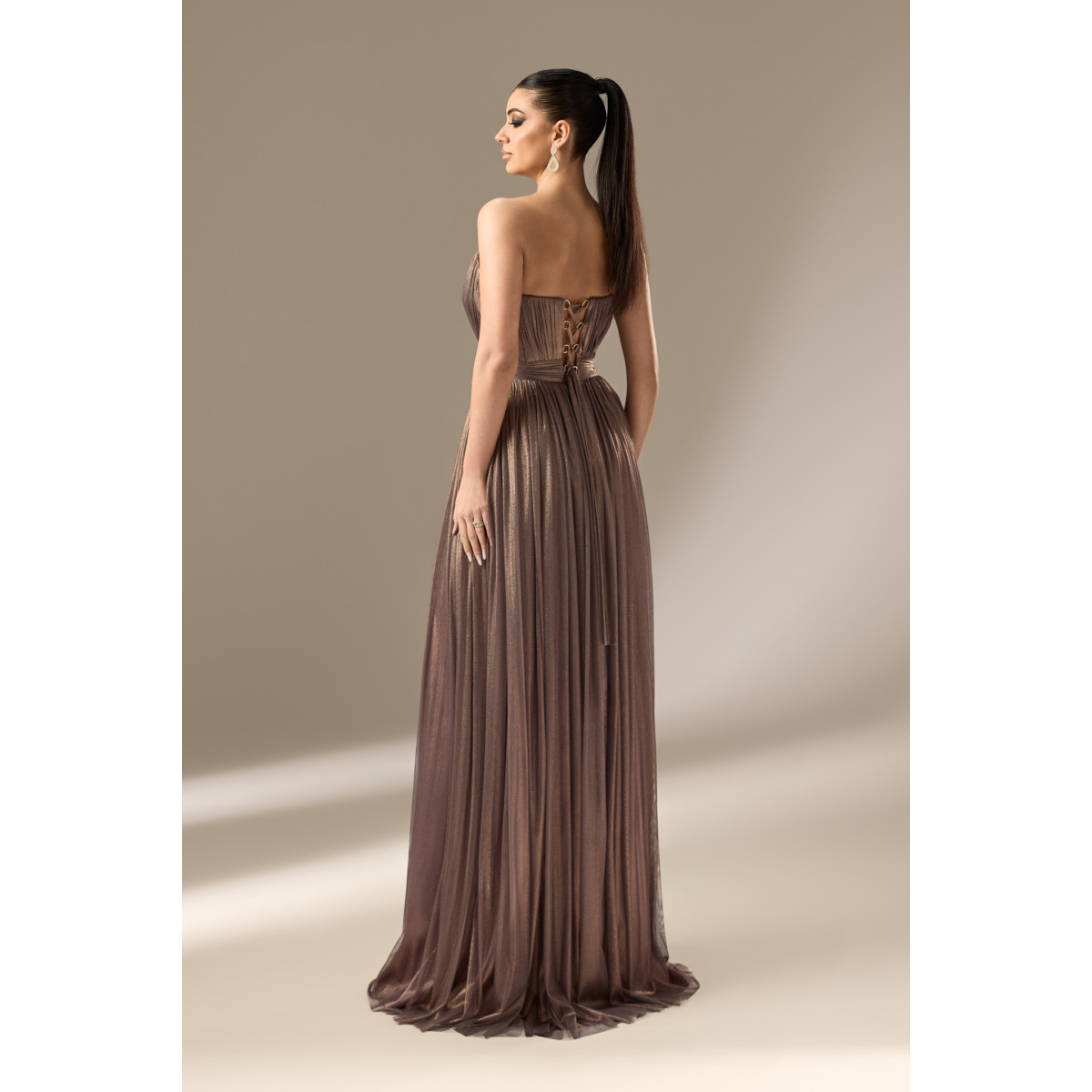 Rochie Lunga din Tulle de Matase